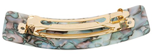France Luxe Large Rectangle Barrette pasador rectangular pelo grueso South Sea 5