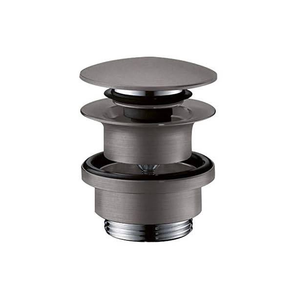 hansgrohe Ablaufgarnitur Push-Open für Waschtisch- und Bidetmischer Brushed Black Chrome