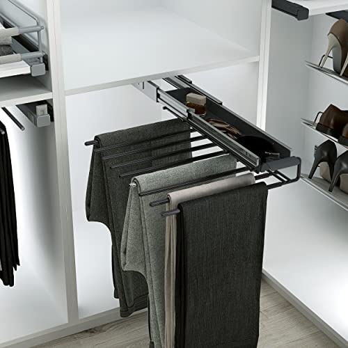 Menage Confort Pantalonero extraíble acero antracita con bandeja para complementos