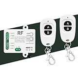 EunnacoTop Wireless RF Remote Control Relay Switch,AC 110V 120V 220V Universal 2-Ch Receiver Board with 2 Transmitters for Garage Door Openers,Electric Curtain Motor Forward&Reverse, LED Lights