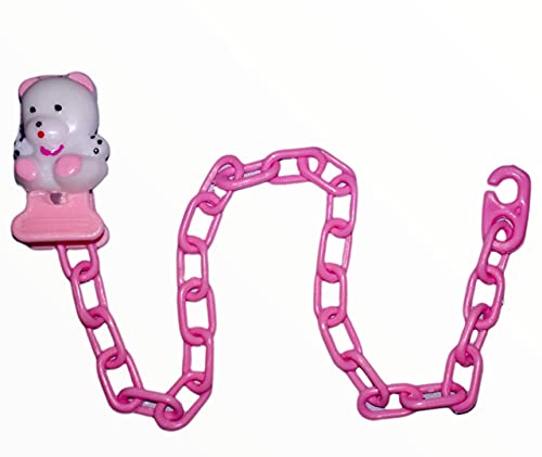 Sonne Prendedor De Chupeta Pop Correntinha Ursinha Charmosa Rosa