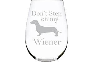 Don't Step on my Wiener 17oz Stemless Wine Glass