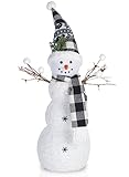 Christmas Light-up Snowman Figurines Decorations- Perfect Indoor Home Decorations and Gifts for Women, Friends and Kids