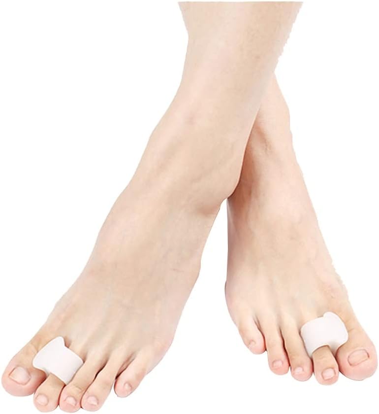 DEAVER Single Hole Toe Splitter, Toe Hallux Valgus Corrector,Silicone Size Toe Cover Separator Foot Bone Corrector,Bunion Corrector Toe Separators