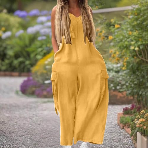 Women Overall Flare Wide Leg Loose Fit Overalls Pants Unitard for Women Fall Summer Pants 2025 Fashion4