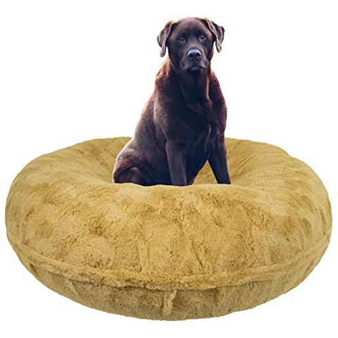 Bessie and Barnie Signature Honeymoon Luxury Shag Extra Plush Faux Fur Bagel Pet/Dog Bed (Multiple Sizes) Cover