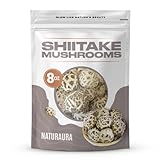 NATURAURA - 8 oz of Large Premium Whole White Flower Dried Shiitake Mushrooms - Great Tasty, Healthy, Nutritious & Umami Rich Protein Substitute, Vegan, Keto Friendly, Gluten Free - Grade AAA
