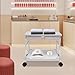 Portable Pedicure Trolley Cart, Pedicure Manicure Beauty Salon Trolley on Wheels Practical Footrest Stand Beauty Salon Nail Foot Bath Spa for Beauty Parlors Medical Clinics (White)