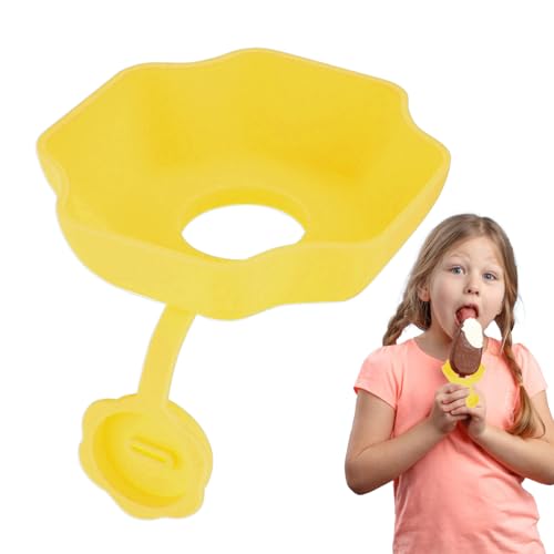 Uhngw Ice Cream Holder Stand | Reusable Silicone No Drip Holder - Catches Drips Before They Drop, Cold Treats Stand for Outdoor Use, Boy and Girl Kids