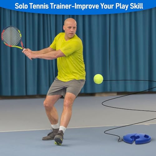 MANAKI ENTERPRISE Plastic Tennis Trainer Rebound Ball,Solo Training Equipment For Self-Pracitce,Portable Tool,Tennis Rebounder Kit (No Bat & Racket Included, Portable, Solo Practice Ball 1 Pcs, green) 8 41ORmKAkBSL