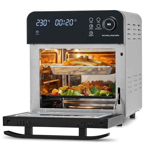 Air Fryer Oven, CUSIMAX 14.5L Digital Air Fryer for Home Use, 16-in-1 Countertop Convection Oven with LED Touchscreen, for Fryer Dehydrate Rotisserie Bake Oil-Free