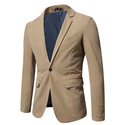Blazer décontracté en velours côtelé homme veste automne hiver élégante