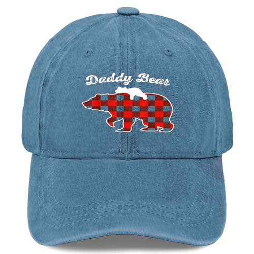 Daddy Claus Buffalo Plaid Red Santa Hat Christmas Pajamas Hats for Men Fashion