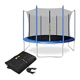 SUOGROLI Replacement Trampoline Safety Net, 6 8 10 12 14 16 FT Trampoline Enclosure Surround Netting,Fits Most Round Frames Trampolines Accessories,6FT6poles,Black