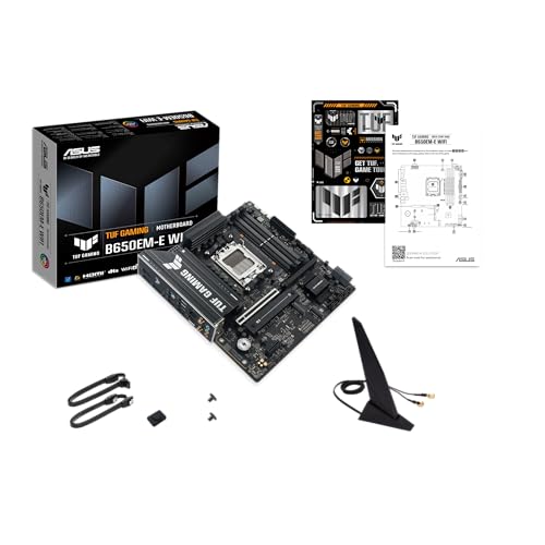 ASUS TUF Gaming B650EM-E WiFi AMD mATX Motherboard, 8+2+1 80A DrMOS Power Stages, DDR5, PCIe 5.0, Three M.2 Slots, WiFi 6, 2.5Gb Ethernet, DisplayPort, HDMI™, Rear USB-C 10Gbps and Front USB-C 5Gbps - image 9