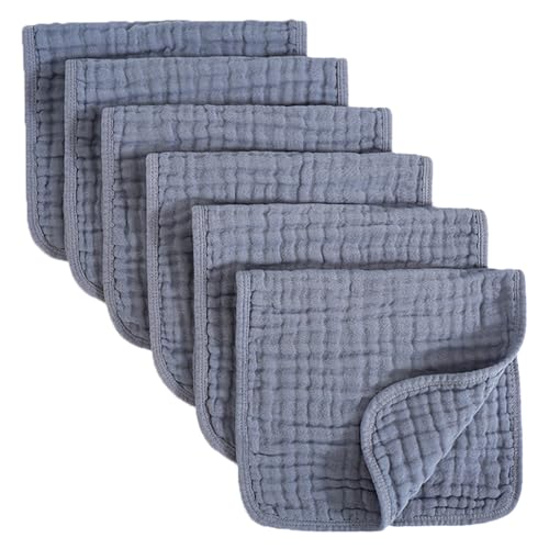 6 個多目的綿よだれよだれかけベビー唾液タオルソフト吸収性げっぷ布 6 層お風呂 & げっぷ用