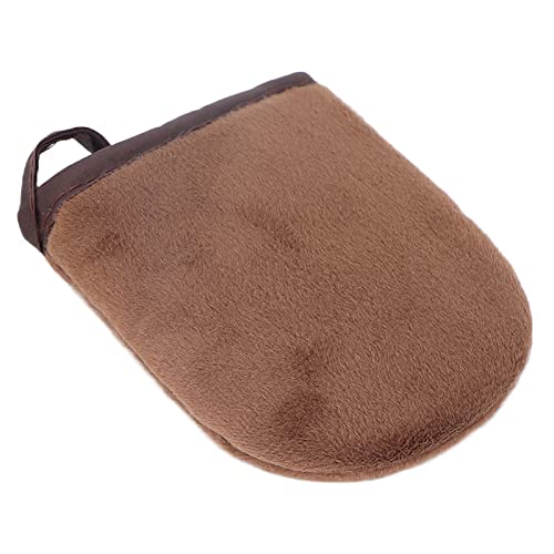 Generic Guante Bronceador sin Sol para Distribución Eficiente de Crema Hidratante y Loción, para un Bronceado Impecable, Esponja Lavable+microfibra (BROWN)