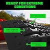 Rhino USA Off-Road Recovery Traction Boards - 2 Pack Ultimate Tire Traction Mountable Mats for 4X4 Vehicles in Sand, Mud & Snow. Heavy Duty Zipper Carry Bag and Leashes Included - (Black)