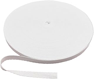LuceLuce 【正規品】 綿テープ ＜幅1cm×長さ45m＞ 綾テープ コットンリボン 手芸 綿 リボン コットン100% 業務用 白色