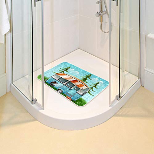 Alfombrillas de baño Bennigiry con orificios de drenaje para un secado rápido en suelos lisos 7