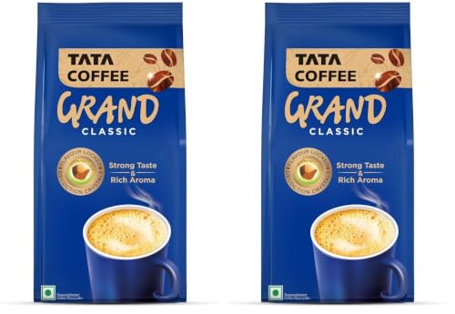 Image of Tata Classic Instant Coffee, 200g Pouch, Chicory Mix With Strong Taste & Rich Aroma, With Flavour Locked Decoction Crystals (Pack of 2)