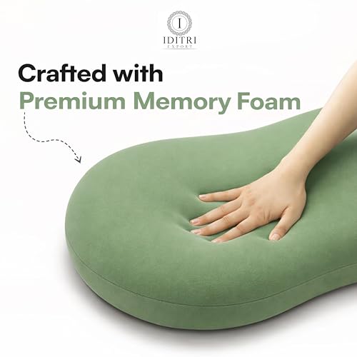 Image of Soft Cuddle Pillow, Breathable Material for Cooler Sleep, Ergonomic Bean Shape Neck Support Cushion, Stress-Free Relaxing Bedding for Side Sleeper, 23 X 14.9 X 3.8 Inch, Grey