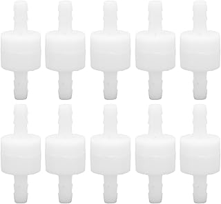 10Pcs Non Return Valves Kit, Check Valve PE Single Way Aquarium Air Pump Non Return Valve for Fish Tank Chemical Industry(6MM)
