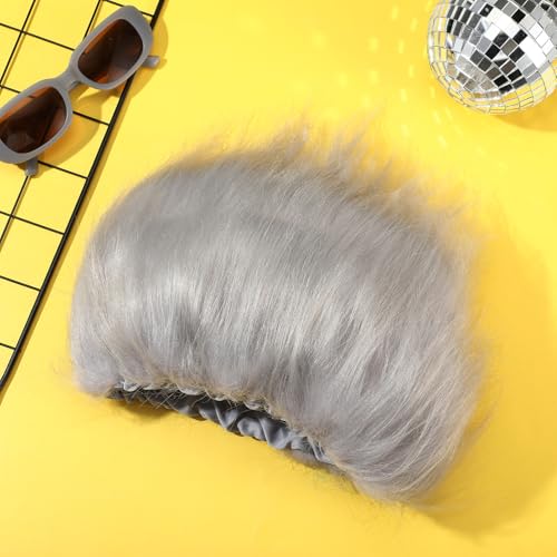 Image of Geyoga 1 Pcs Funny Wig Crazy Hair for Halloween Party,Grey