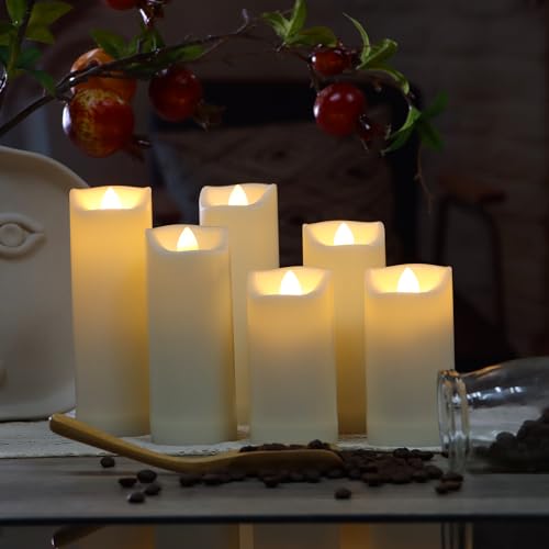 Image of QIDEA 2 inchX4 inch Outdoor Waterproof Flameless Candles With Timer, Battery Operated Flickering Led Pillar Candles, Electric Plastic Fake Candles For Home Garden Wedding Halloween Xmas Decorations 4 Pack