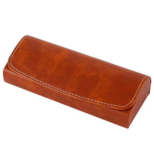 テーシーケース メガネケース 茶色 ハード マグネット式 HY-8109-1