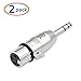 Cable Matters 2-Pack 6.35mm 1/4 Inch TRS to XLR Adapter - Male to Female