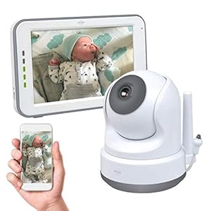 ELRO Babyfoon Royale BC3000 met HD-Camera, Nachtlampje, Temperatuurweergave, Terugspreekfunctie, 12,7 cm Touchscreen Monitor en App – Wit, 1 Stuk