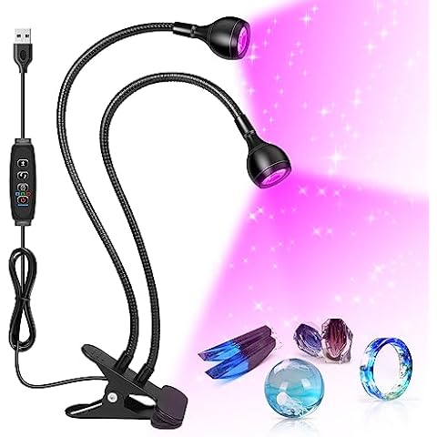 VIYAQIBEI 6W UV Black Light Lamp Dual-Head Cover