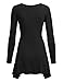 Made By Johnny MBJ Womens Long Sleeve Double Layer Tunic Top M Black