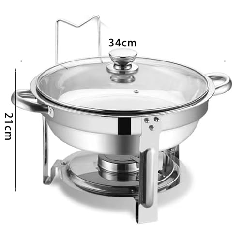 Ensemble de buffets et réchauds de 4,5 L pour traiteur et réception - 8