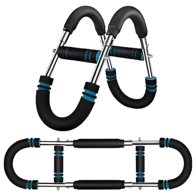 6 Levels Twister Arm Trainer, 40-50-60-75-90-110lb Adjustable Chest Workout Equipment, Portable Power Twister Bar, Body Fitness Machine for Shoulder Back Abdominal Thigh Muscle, Detachable, Men & Women