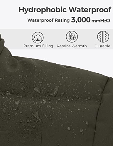 Wantdo Women's Hooded Short Padded Winter Coat Warm Puffer Jacket Parka Olive S #TOP4