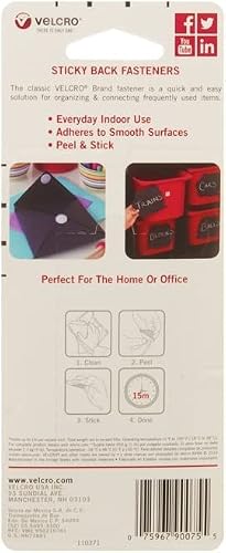 Velcro Brand Sticky Back Strips With Adhesive | 4 Count | Black 3 1/2 X 3/4 In | Hook And Loop Fasteners For Home Organization, Classroom Or Office #TOP6