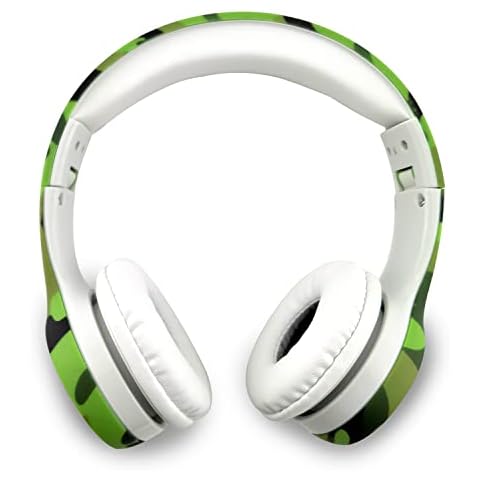 YUSONIC Kids Headphones with Cord, Toddler Headphones with Sharing Function, 85dB/93dB Safe Volume Limit, for Toddler Children Baby Boys Girls On-line Study, School, Travel use (camo Green) Cover