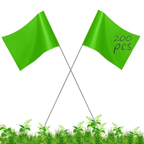 Green Marking Flags