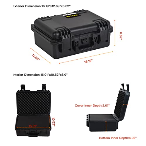 Maleta rígida impermeable para cámara MEIJIA 16.19 x 12.69 x 6.62 in miniatura 3