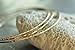 14k gold filled Bangles hammered slip on set of 3 textures, Mu-Yin Jewelry Handmade in USA (M)