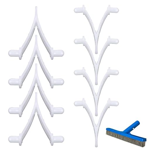 Juego De 8 Clips De Cepillo De Piscina En V Para Postes, Clips De Plástico Para Cepillo De Piscina, Clips De Poste De Piscina, Perfectos Para Cepillos De Piscina, Espumadores Y Rastrillos De Hojas