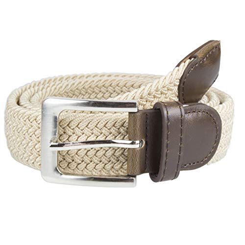Image of Canvas Elastic Fabric Woven Stretch Multicolored Braided Belts