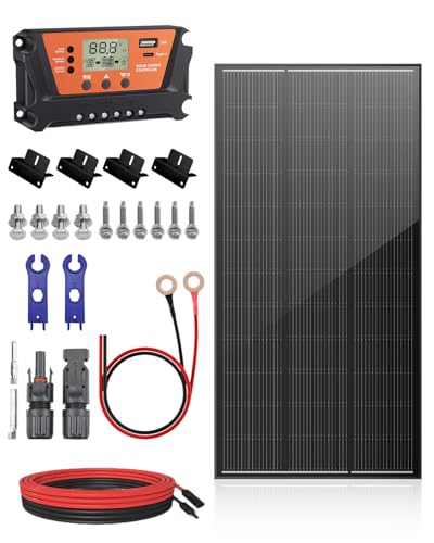 Rvpozwer 200 Watt Solar Panel Kit, 18BB 200W N-Type Solar Panels 25% Efficiency, 30A Charge...