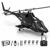 LynxPro YU Xiang F02S Air-Wolf Replica GPS RC Helicopter with Optical Flow Radar & One-Key Return, 1/34 Scale 8CH Dual Brushless Motors RC Helicopter with Telemetry Transmitter & Metal Servo - RTF