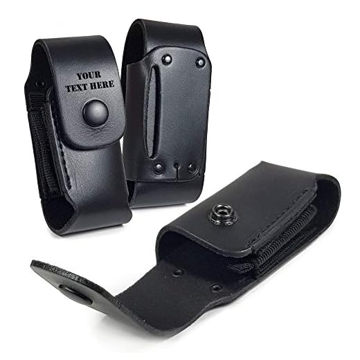 TUFF LUV Personligt läderfodral mantel fodral kompatibel med Leatherman Wave WP650/Wave Plus – svart