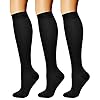 CHARMKING – Calcetines de compresión para mujeres y hombres (3 pares), 15-20 mm Hg, el mejor apoyo para atletismo, running o ciclismo, mejora la circulación