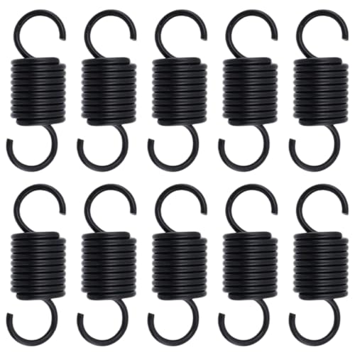 Image of Mcredy 10 Pcs Extension Spring Black 1.18 Inch Stainless Steel Small Springs with Hook Ends for DIY Repair Project