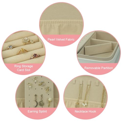 Boîte à bijoux de voyage en cuir synthétique de qualité supérieure durable - 6